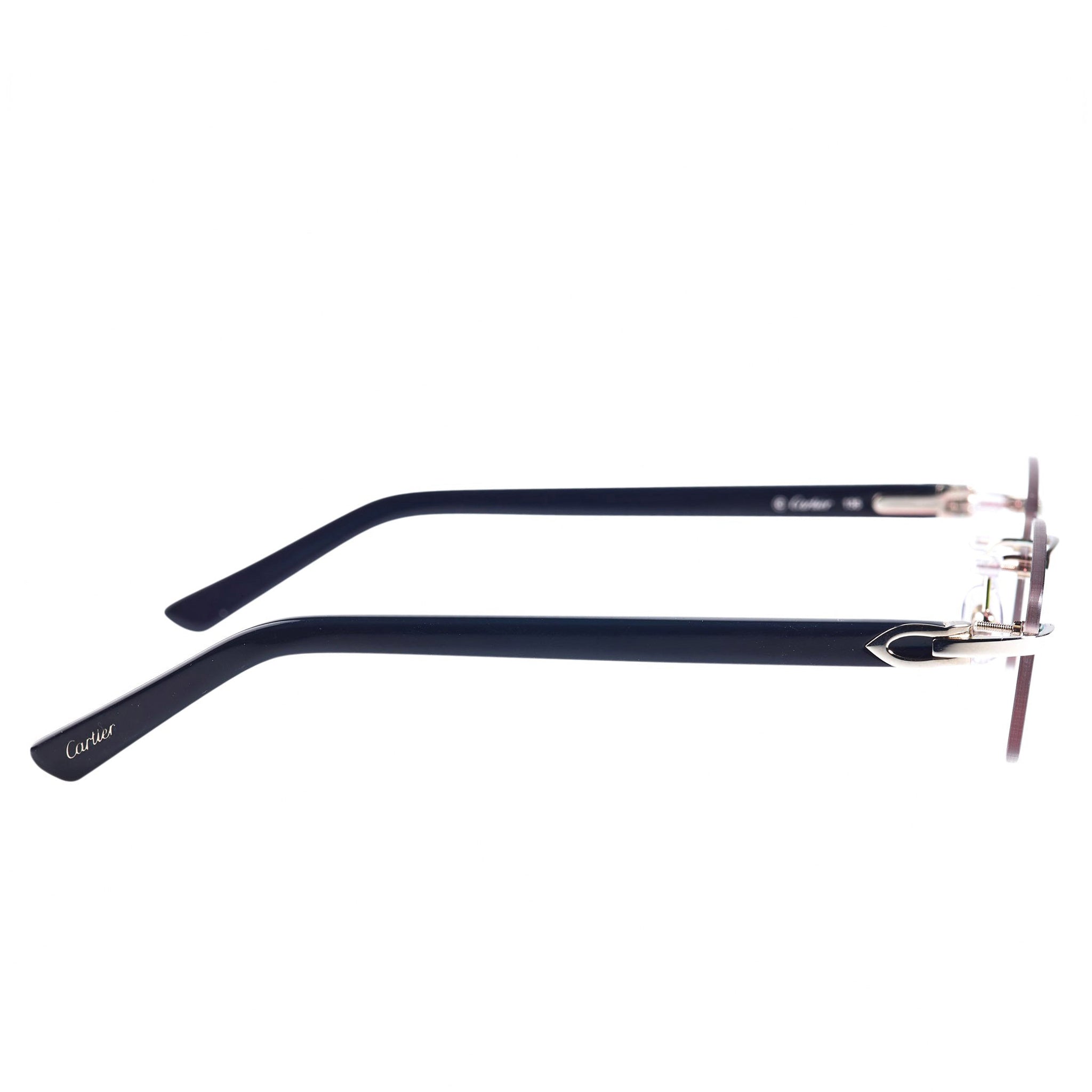 Image of Cartier Eyewear Custom CT00480 C Decor Rimless Sunglasses